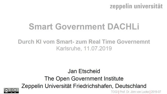 Durch KI vom Smart- zum Real Time Government