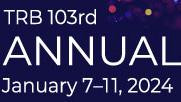 Two posters and one article for the 2024 TRB Annual Meeting in Washington D.C.