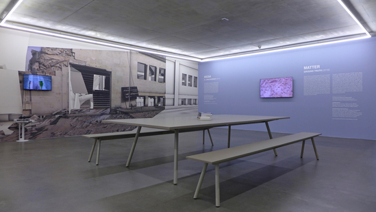 Exhibition of Forensic Architecture at White Box | Photo: Karen van den Berg