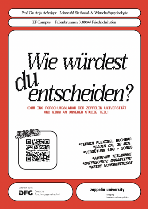 We are looking for new participants for our decision-making experiment.