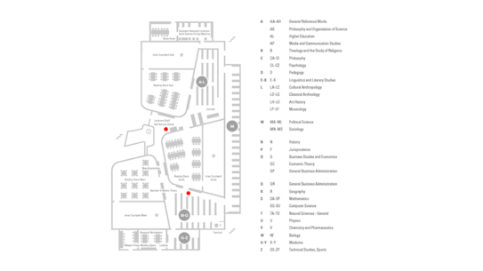 Guidance system of the library of Zeppelin University