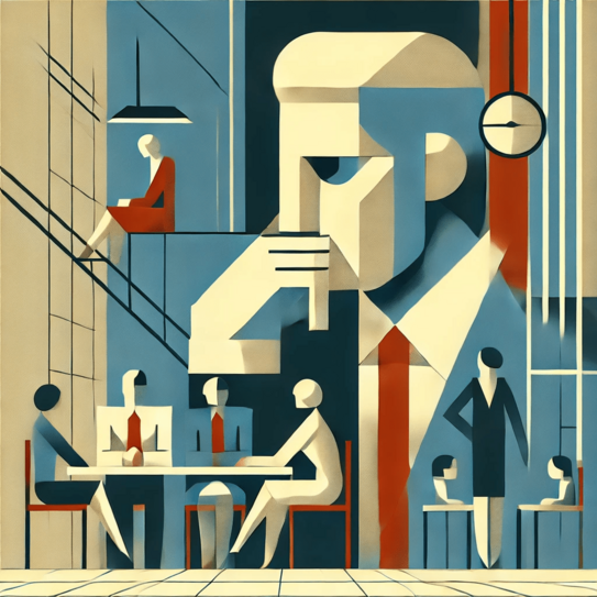 KI-generiertes Bild zum Thema „Männer haben Angst, dass der Aufstieg von Frauen ihnen schaden könnte“