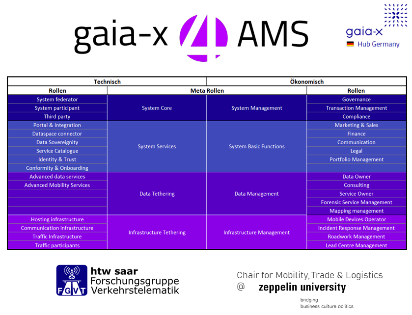 The institutional role model for AMS