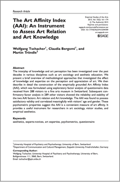 Art Affinity Index: An Instrument to Assess the Relation to Art and the Knowledge of Art