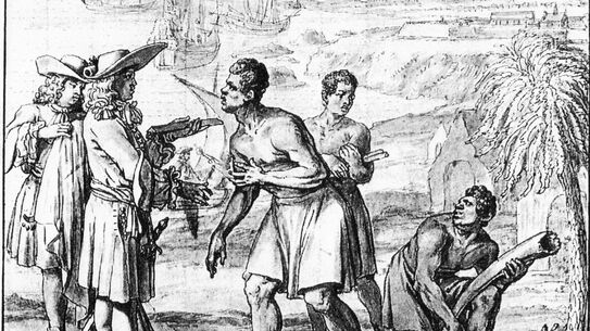 Rutger van Langervelt: Bartering at Groß-Friedrichsburg (today Ghana), 1690.