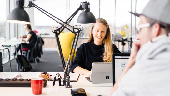 Working atmosphere in the PioneerPort on the SeeCampus